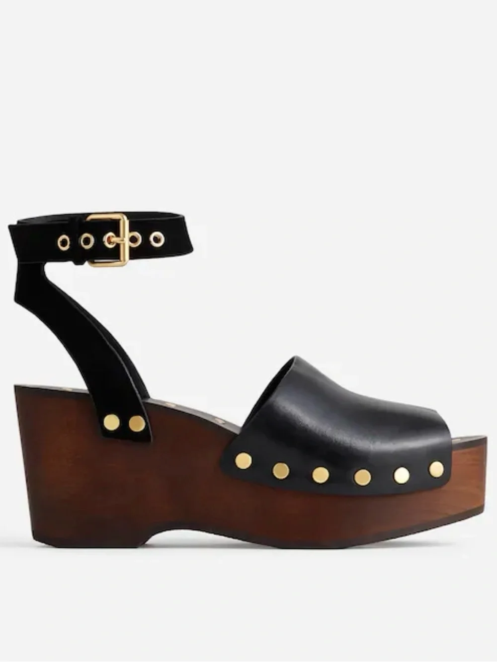 Madewell Anouk Platform Clog Sandal Black Sz 9